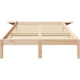 vidaXL Krevet s okvirima i noćnim ormarićima Smeđa 135 x 190 cm Smeđa | shoptok.hr