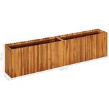  Posuda za sadnju od masivnog bagremovog drva 200x30x50 cm | shoptok.hr
