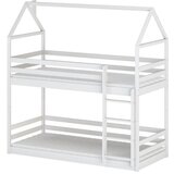 Molarem Home Drveni dječji krevet na kat Axel - bijeli - 200x90 cm - Bez madraca | shoptok.hr