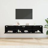 TV zidni ormari Zidne 2 pcs Crni hrast 80 x 30 x 30 cm | Eponuda.com