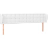  Vzglavje z ušesi belo 183x23x78/88 cm umetno usnje, (20793986) | Shoptok.si