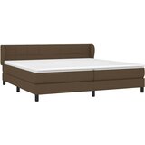  s oprugama i madracem tamnosmeđi 200x200 cm od tkanine | shoptok.hr