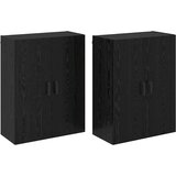 vidaXL Ogreti omarice 2 pcs Črni hrast 69,5 x 34 x 90 cm | Shoptok.si