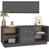 TV ormarić sivi 100x34x40 cm od masivne borovine | Eponuda.com