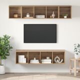 vidaXL Set TV komoda s pohranom 4 pcs hrast artisan 37 x 37 x 142.5 cm | shoptok.hr