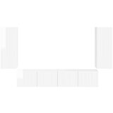  Set omare za televizijo na steni 4 pcs Visok sijaj bela, (5000132439) | Shoptok.si