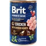 Brit Premium by Nature 6 x 400 g - Piletina s pilećim srcima | shoptok.hr