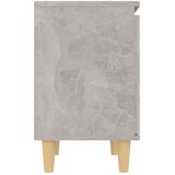  Noćni ormarići s drvenim nogama 2 kom boja betona 40x30x50 cm | Eponuda.com