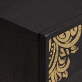  Noćni ormar 2 pcs Crna 40 x 33 x 46 cm Čvrsto drvo manga | shoptok.hr