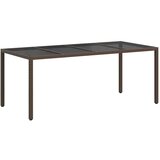  Stol za vrt Smeđa 190 x 90 x 75 cm poliratan | shoptok.hr
