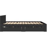  Okvir kreveta s uzglavljem crni 120x190 cm konstruirano drvo | shoptok.hr