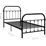  Okvir za krevet crni metalni 100 x 200 cm | Eponuda.ba