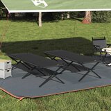  Sklopivi kamperski krevet 2 pcs Crna 210 x 80 x 46 cm | shoptok.hr