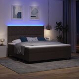  Krevet s opruga kutije Tamno smeđa 180 x 200 cm tkanina | shoptok.hr