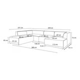 Bobochic Paris Zelena kutna garnitura (s desnim kutom/u obliku slova "U") Megeve – | shoptok.hr
