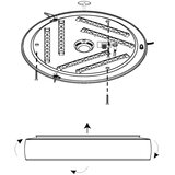 Eglo Ruidera spot/1, led, 22w, 2400lm, prečnik 480, bela/čelik/plastika | Eponuda.com