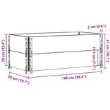  Okviri za palete 2 kom smeđi 100 x 50 cm od masivne borovine | shoptok.hr