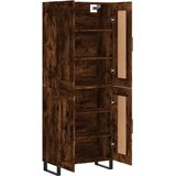  Visoka komoda dimljeni hrast 69,5x34x180 cm konstruiranog drva | shoptok.hr