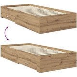  Okvir za krevet s uzglavljem Umjetnički hrast 90 x 200 cm | shoptok.hr