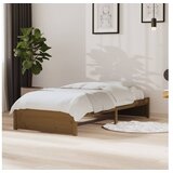  Posteljni okvir medeno rjav iz trdnega lesa 90x190 cm 3FT | Shoptok.si