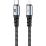 Forever braix kabal (usb-c-lightning) 1m 27W crni Cene