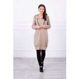 Kesi Hooded dress with a hood dark beige | Shoptok.si