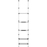  Teleskopski vrtni regal s 3 policami srebrn aluminij, (20766824) | Shoptok.si