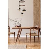 Opviq David 3 Lü Ceviz Tepsili Metal Başlıklı Sarkıt BrownBlack Chandelier Cene