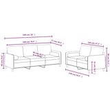  2-dijelni set sofa s jastucima smeđi baršunasti | shoptok.hr
