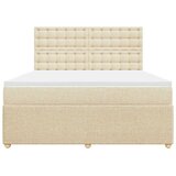  Krevet s oprugama i madracem krem 180x200 cm od tkanine | shoptok.hr
