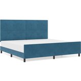  Krevet Okvir Tamnoplavi 200x200 cm Baršun | shoptok.hr