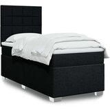 vidaXL Box spring postelja z vzmetnico črn 90x190 cm blago | Shoptok.si