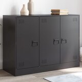 vidaXL Komoda crna 99 x 39 x 73 cm čelična Cijene