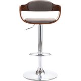 vidaXL Barski stolček vezan les in taupe blago | Shoptok.si