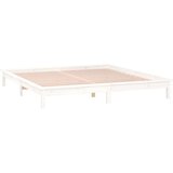  Okvir za krevet bijeli 160 x 200 cm od masivnog drva | shoptok.hr