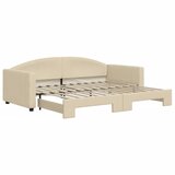  The Living Store Izvlečna dnevna postelja krem 90x200 cm blago - Izvlečna Dnevna Postelja, (21458015) | Shoptok.si
