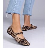 Gemre Leopard ballerinas with studs and buckle Salos | Shoptok.si