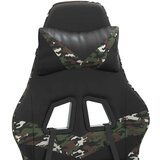  Okretna igraća stolica crno-maskirna od umjetne kože | shoptok.hr