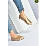 Fox Shoes Patent Leather Gold Casual Women's Shoes Cene