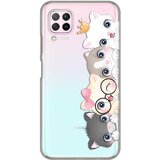 Silikonska maska za Huawei P40 Lite/Nova 6 SE Cats Print Skin maslinasta Cene