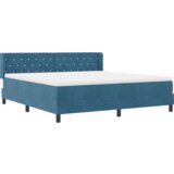  postelja s vzmetjo in vzmetnico temno modra 180x200 cm žamet, (22083389) | Shoptok.si