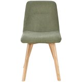 Cantus STOL, les, tekstil zelena, barve hrasta | Shoptok.si