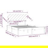  Posteljni okvir bel 140x190 cm trden les, (20647439) | Shoptok.si