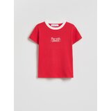 Reserved Majica kratkih rukava od mješavine modalnih vlakana - crvena | shoptok.hr