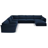 Mazzini Sofas Tamno plava baršunasti kutna garnitura (s lijevim kutom/u obliku slova "U") Vanda – Cijene