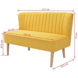 vidaXL Sofa 117x55,5x77 cm Tkanina Žuta | shoptok.hr