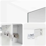  Kopalniška ogledalna omara s polico Bela 60 x 14,5 x 70 cm, (5000232887) | Shoptok.si