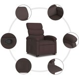  Naslonjač na podizanje tamnosmeđi od tkanine | shoptok.hr