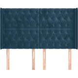  Uzglavlje s ušima tamnoplavo 147x16x118/128 cm baršunasto | shoptok.hr