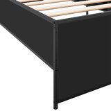  Okvir za krevet crni 100x200 cm konstruirano drvo i metal | Eponuda.com